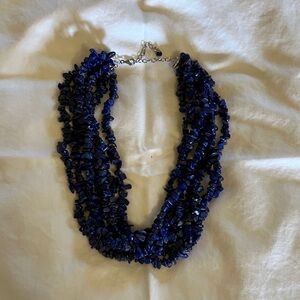 Elegant Blue Beaded Necklace